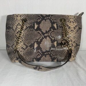 Michael Kors Python Snake Print Shoulder Bag